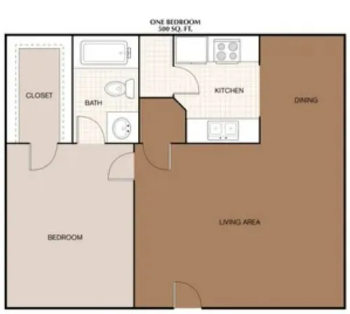 San Montego Apartments El Paso FloorPlan 1