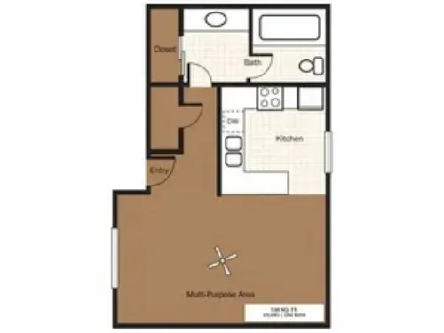 Santa Cruz Apartments El Paso Floorplan 1
