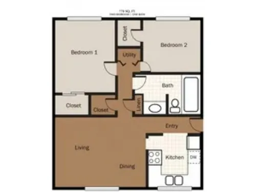 Santa Cruz Apartments El Paso Floorplan 2