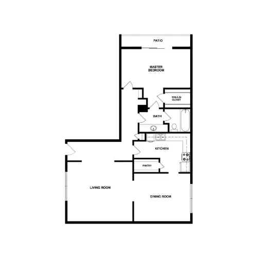 Santa Rosa Apartment Homes El Paso FloorPlan 1