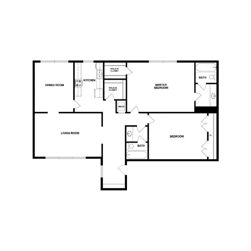 Santa Rosa Apartment Homes El Paso FloorPlan 2