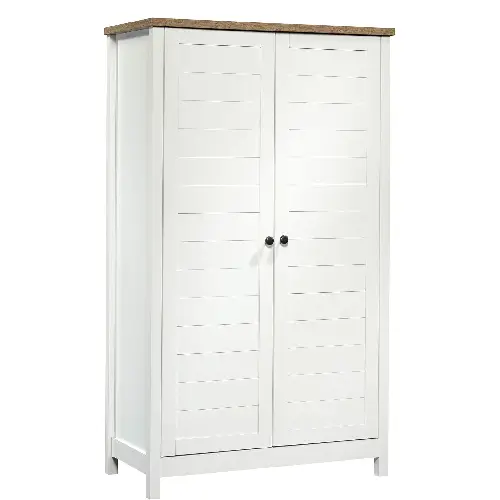 Sauder Harvey Park Storage Fluted Cabinet