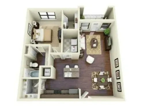 Skyview West Apartments Fort Worth FloorPlan 1