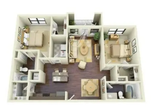 Skyview West Apartments Fort Worth FloorPlan 2
