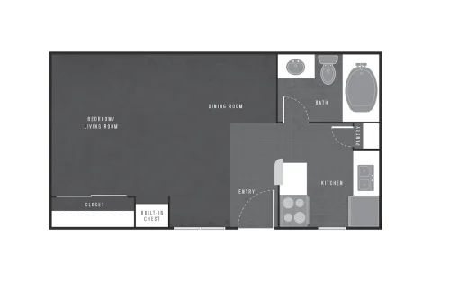 Soap Factory Apartments San Antonio Floorplan 1