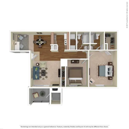 Stoneybrook Apartments & Townhomes San Antonio Floorplan 14