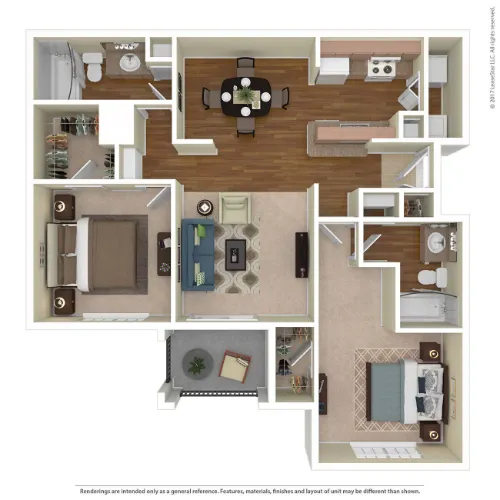 Stoneybrook Apartments & Townhomes San Antonio Floorplan 15