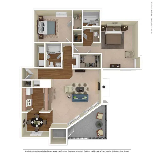 Stoneybrook Apartments & Townhomes San Antonio Floorplan 17