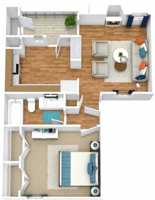 Summers Landing Apartments Fort Worth FloorPlan 1
