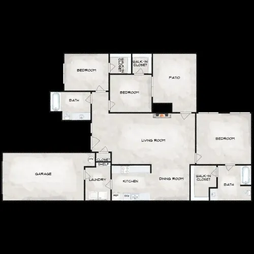 Sycamore Pointe Townhomes floor plan 2