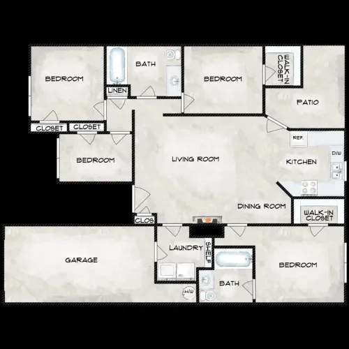 Sycamore Pointe Townhomes floor plan 4