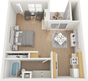 Terrace Hill Apartments El Paso Floorplan 1