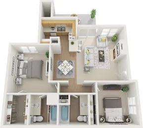 Terrace Hill Apartments El Paso Floorplan 5