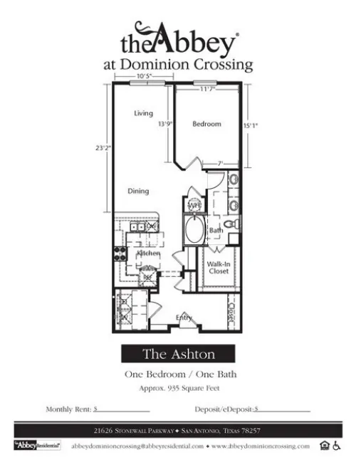The Abbey At Dominion Crossing San Antonio Floorplan 2