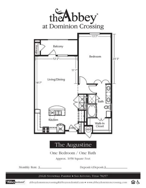 The Abbey At Dominion Crossing San Antonio Floorplan 3