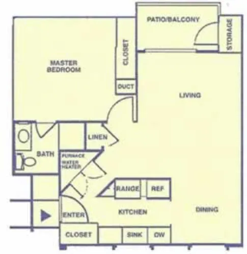 The Bartlett Apartment Homes El Paso Floorplan 1