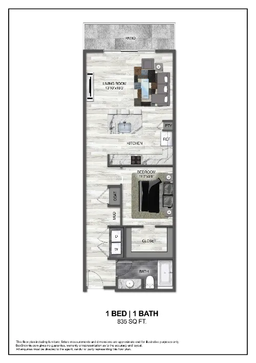 The Braden on Fifth Fort Worth FloorPlan 2