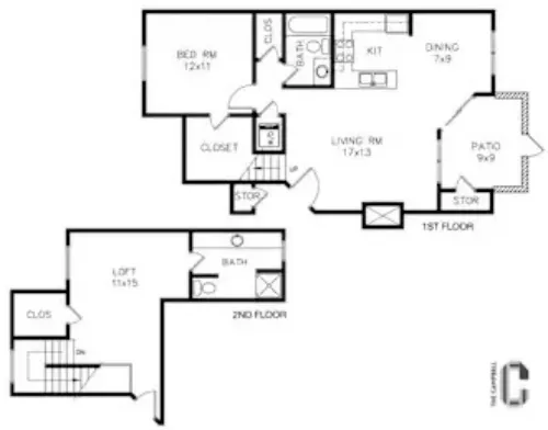 The Campbell Fort Worth Floorplan 4