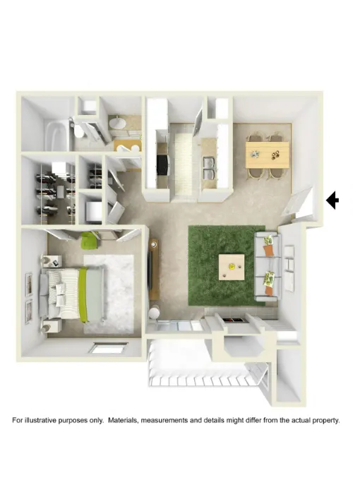 The Chimneys Apartments El Paso FloorPlan 2