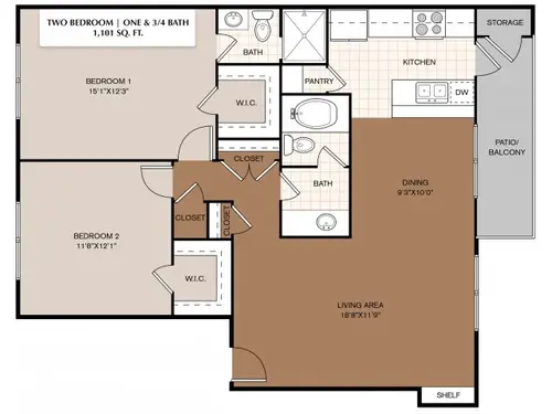 The Citadel Apartments El Paso Floorplan 3
