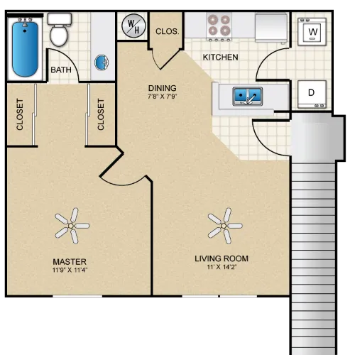 The Cottages at Edgemere El Paso Floorplan 1