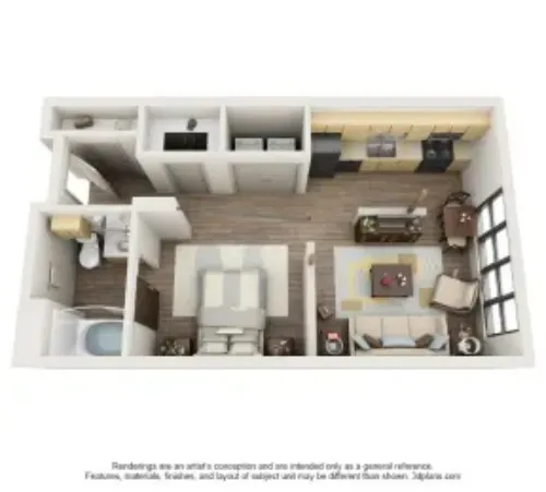 The Depot Fort Worth FloorPlan 1
