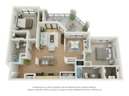 The Greens of Fossil Lake Fort Worth floorPlan 4