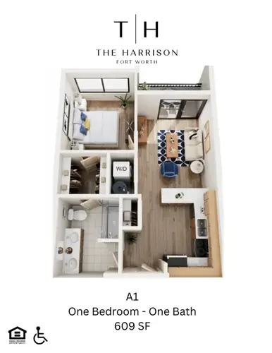 The Harrison Fort Worth Floorplan 1
