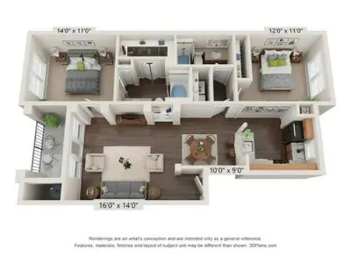The Henderson Fort Worth FloorPlan 4