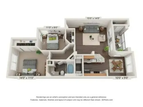 The Henderson Fort Worth FloorPlan 5