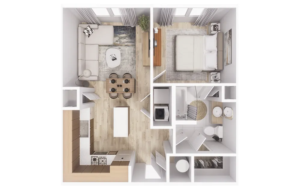 The Magnolia at Georgetown Apartment Floorplan 1