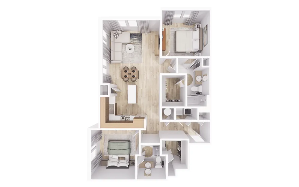 The Magnolia at Georgetown Apartment Floorplan 5