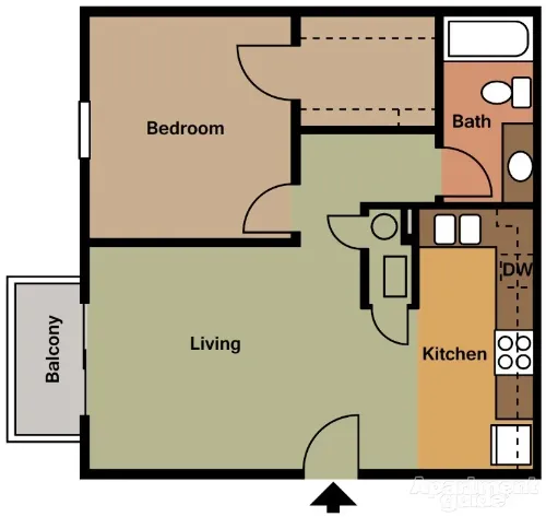 The Meridian Apartments El Paso Floorplan 1