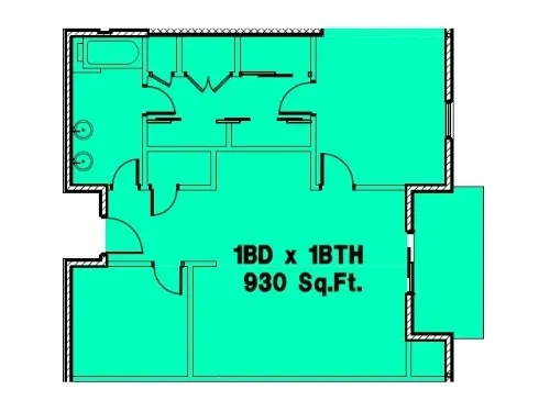The Onix Apartments El Paso floor plan 1