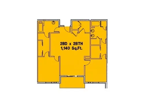 The Onix Apartments El Paso floor plan 2