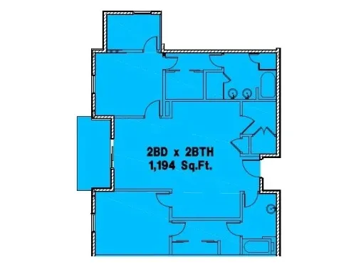 The Onix Apartments El Paso floor plan 3
