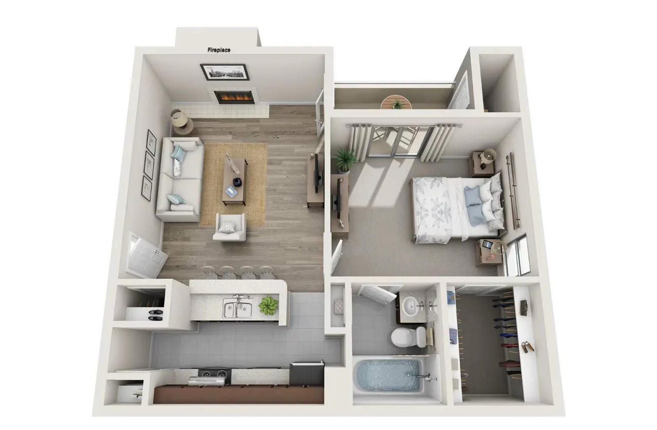 The Preserve at Mesa Hills El Paso Apartment Floorplan 2