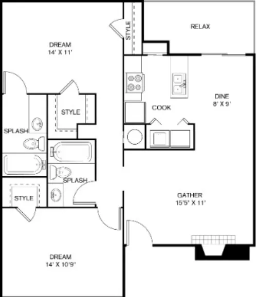 The Sage at 1955 floor plan 13