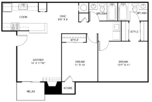 The Sage at 1955 floor plan 14