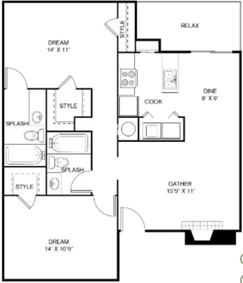 The Sage at 1955 floor plan 33