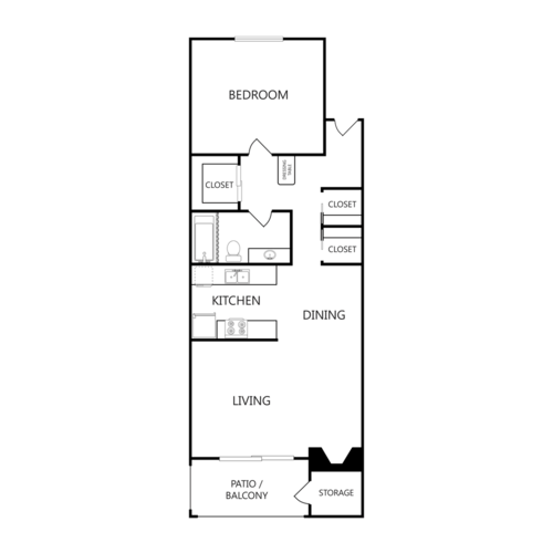 The Solana Apartments El Paso Floorplan 1