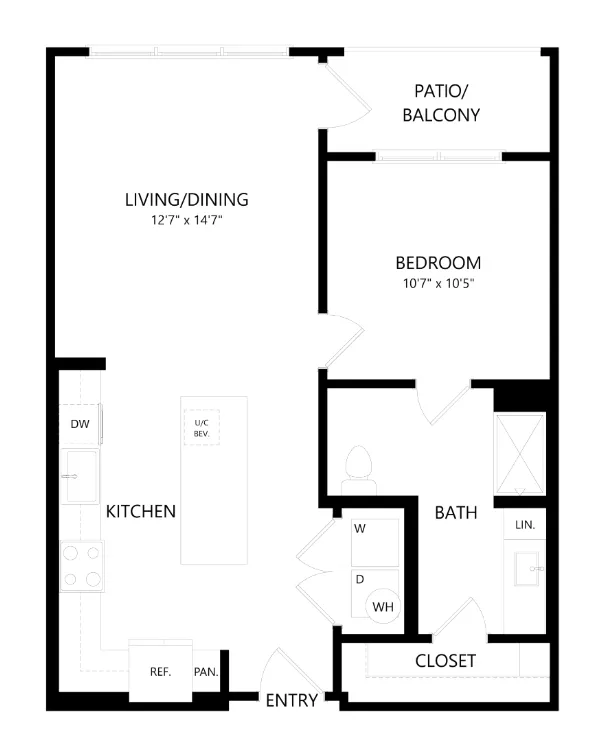 The Union at Stockyards Fort Worth Apartment Floorplan 12