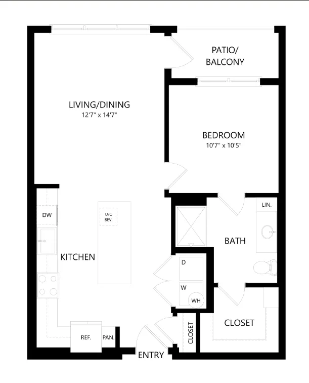 The Union at Stockyards Fort Worth Apartment Floorplan 14