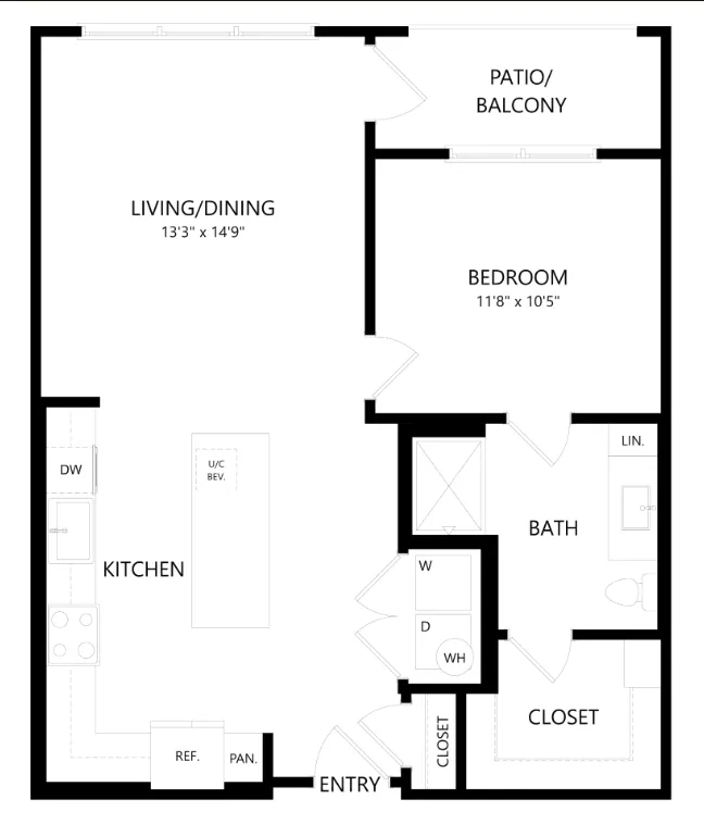 The Union at Stockyards Fort Worth Apartment Floorplan 16