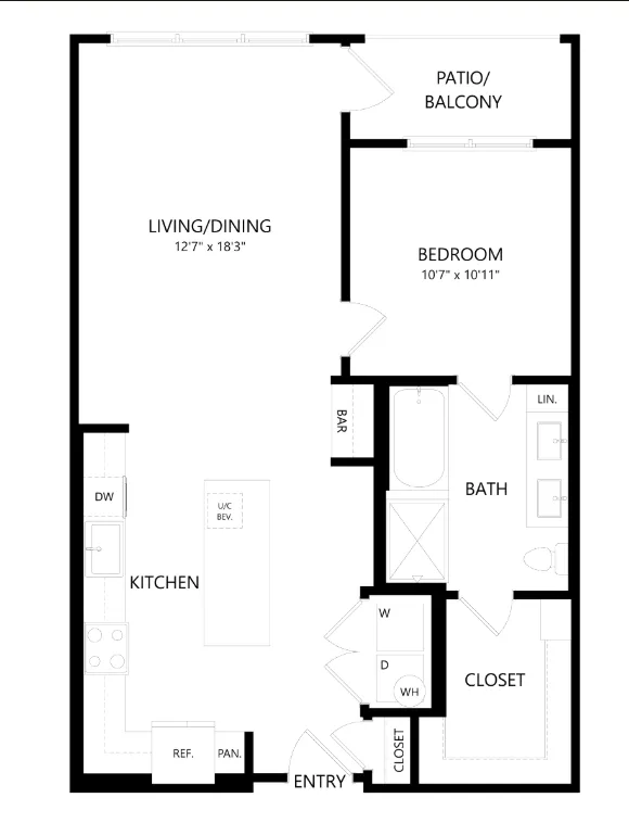 The Union at Stockyards Fort Worth Apartment Floorplan 19