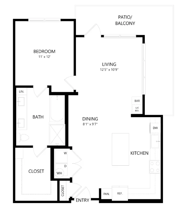 The Union at Stockyards Fort Worth Apartment Floorplan 22