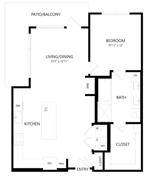 The Union at Stockyards Fort Worth Apartment Floorplan 23