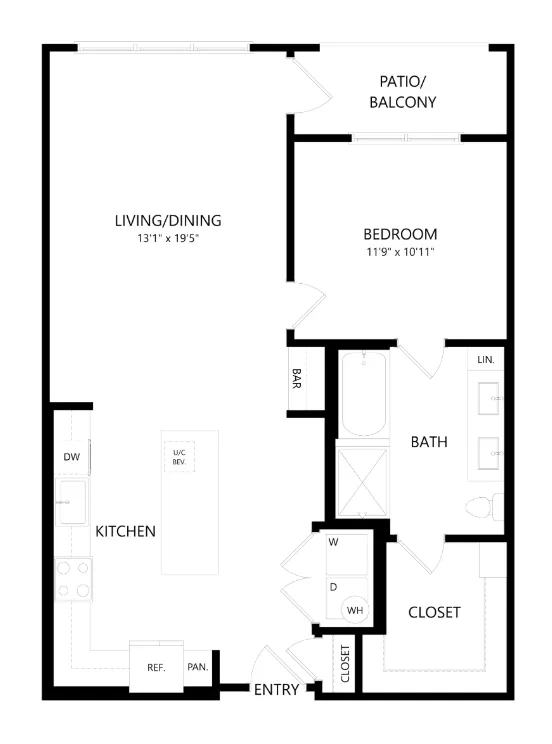 The Union at Stockyards Fort Worth Apartment Floorplan 24