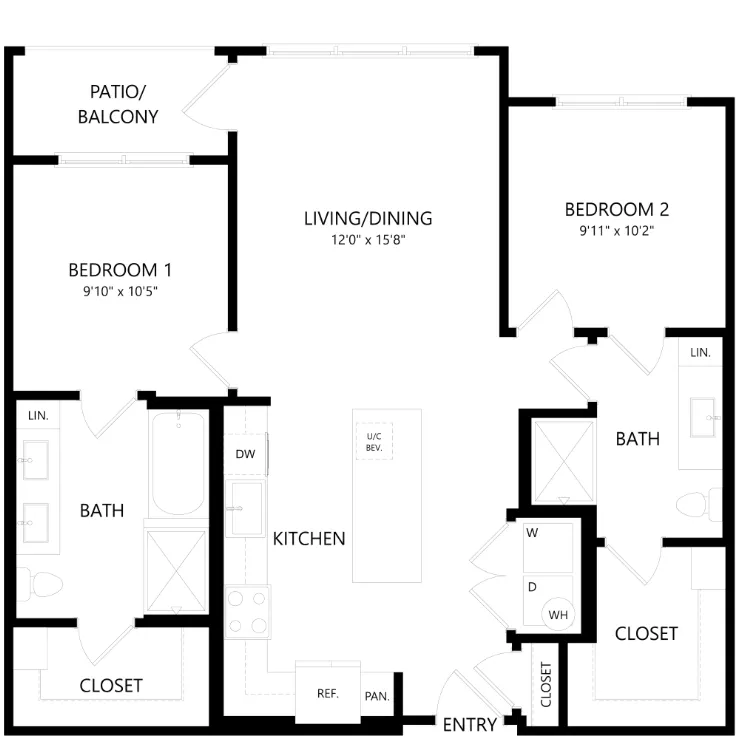 The Union at Stockyards Fort Worth Apartment Floorplan 27