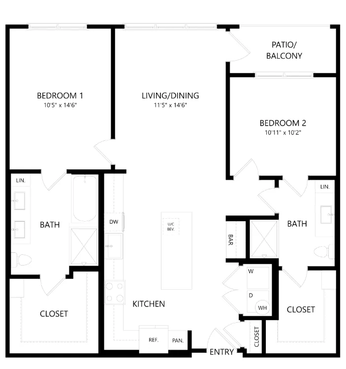 The Union at Stockyards Fort Worth Apartment Floorplan 29